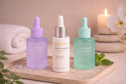 Kit Sérums Esenciales Flamenco | Hidratación, Luminosidad y Equilibrio