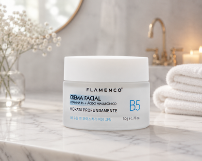 Kit Facial Vitamina B5 + Ácido Hialurónico Flamenco | Reparación Intensiva