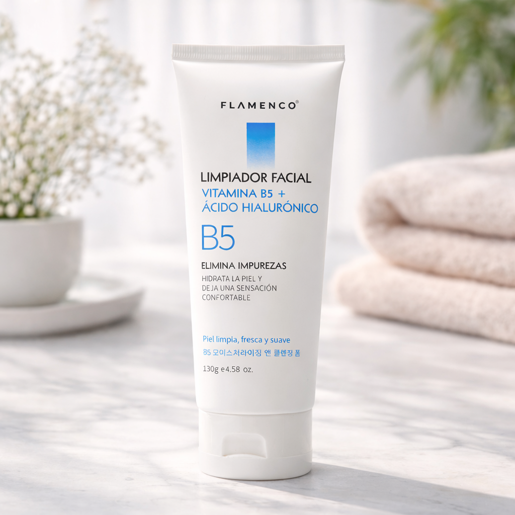 Kit Facial Vitamina B5 + Ácido Hialurónico Flamenco | Hidratación y Reparación