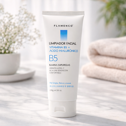 Kit Facial Vitamina B5 + Ácido Hialurónico Flamenco | Hidratación y Reparación