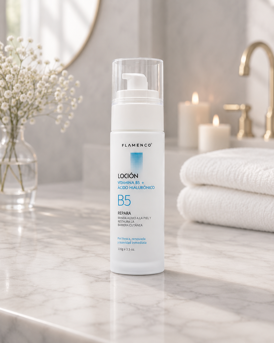 Kit Facial Vitamina B5 + Ácido Hialurónico Flamenco | Reparación Intensiva