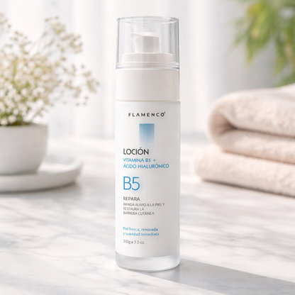 Kit Facial Vitamina B5 + Ácido Hialurónico Flamenco | Hidratación y Reparación