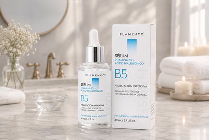 Kit Facial Vitamina B5 + Ácido Hialurónico Flamenco | Reparación Intensiva